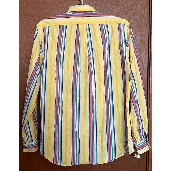 Ralph Lauren Shirt Mens XL Yellow Colorful Stripe‎ Long Sleeve - Picture 4 of 6